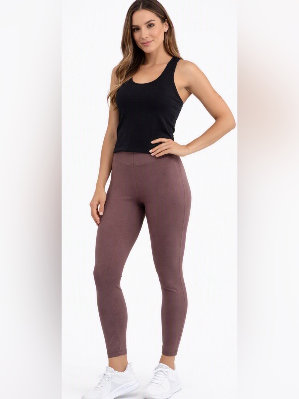 Old Navy Women’s Classic Mid Rise Leggings in Mauve Sz M